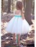 Sweetheart Neck Satin Tulle Elastic Back Adorable Flower Girl Dress